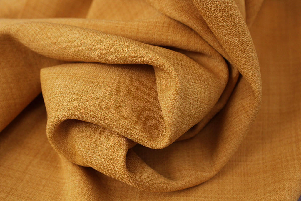 2 Metres Of A Warm Mustard Cross Dyed Poly Crepe Suiting Dress